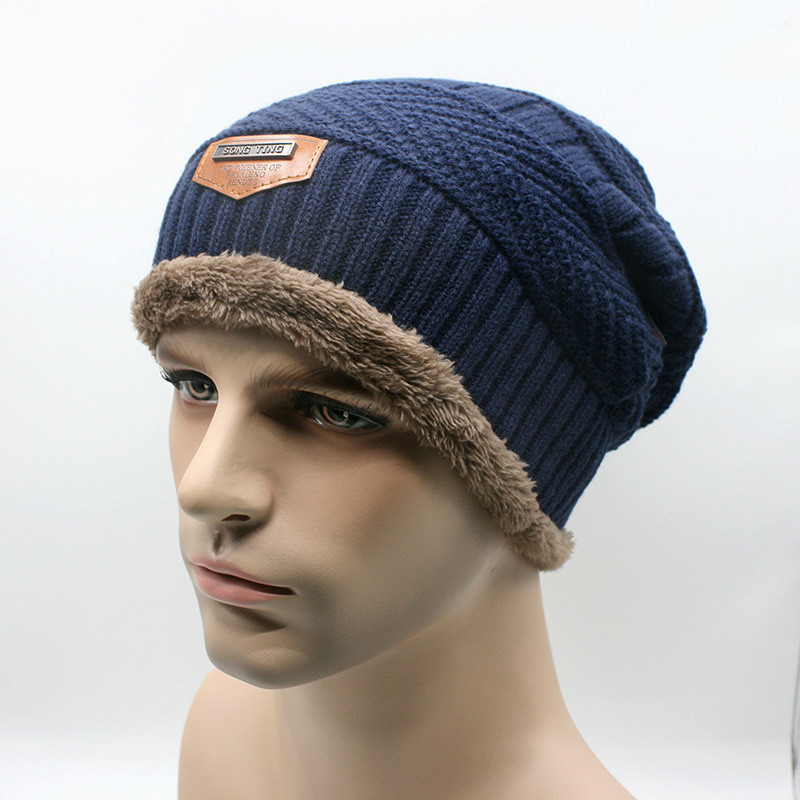 Kupluk Wool Winter Hat Beanie Blue JakartaNotebook com Kupluk Wool Winter Hat Beanie Blue JakartaNotebook com